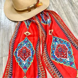 Enchanting SILK boho scarf/wrap w Gypsy hippy vibe